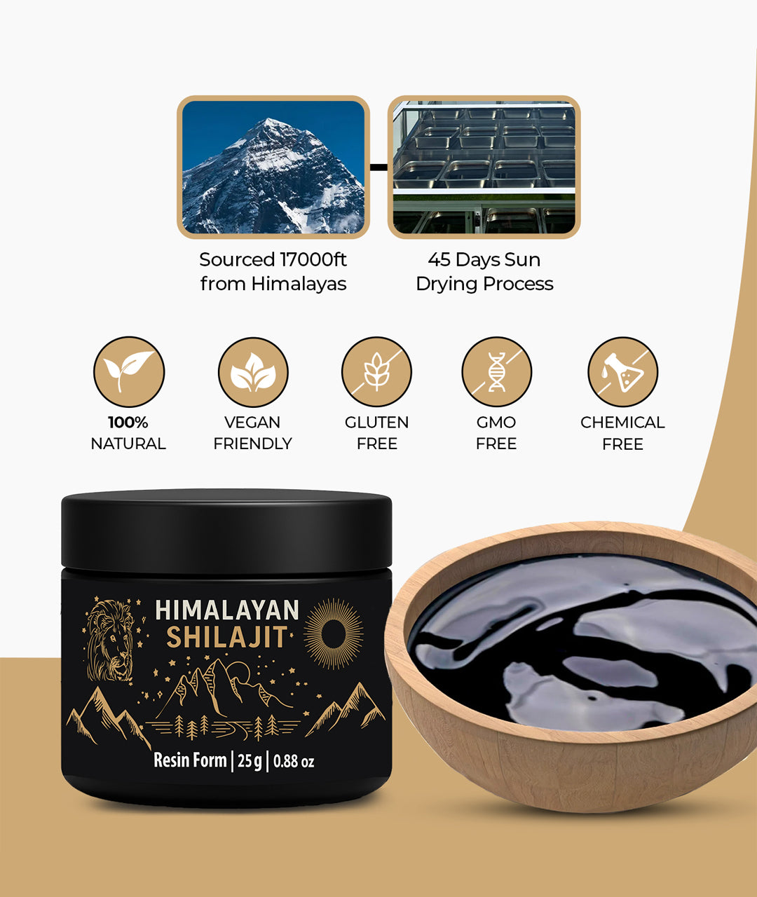 Buy Pure Shilajit In Australia, Trace Minerals & Fulvic Acid - Lab Tested, 45 Days Sun-Dried