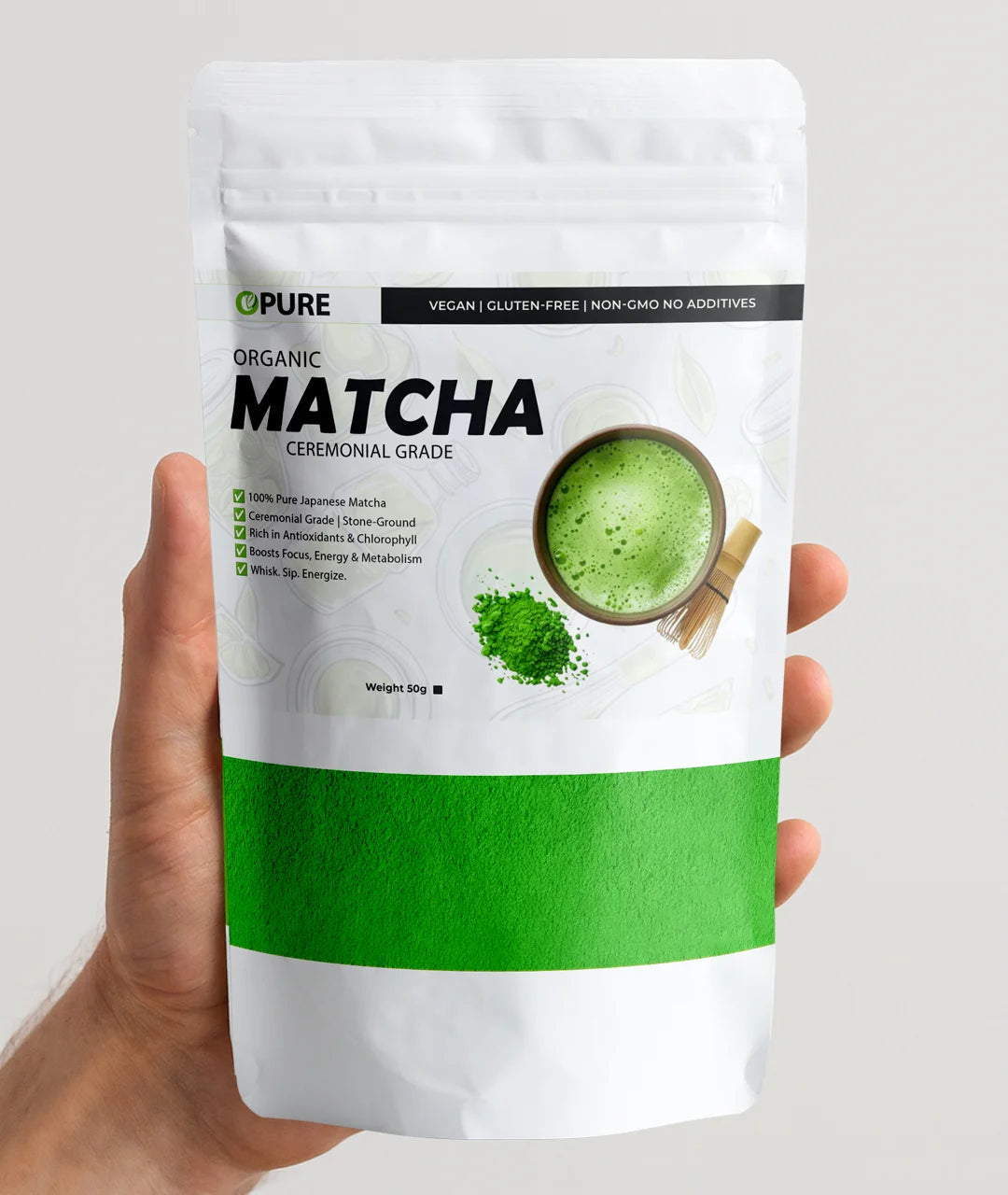 ceremonial grade matcha hands on